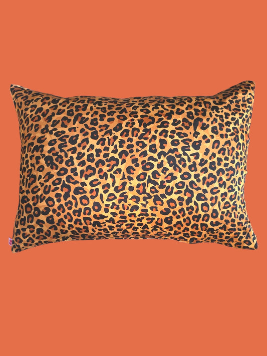 Leopard brown - silk pillowcase