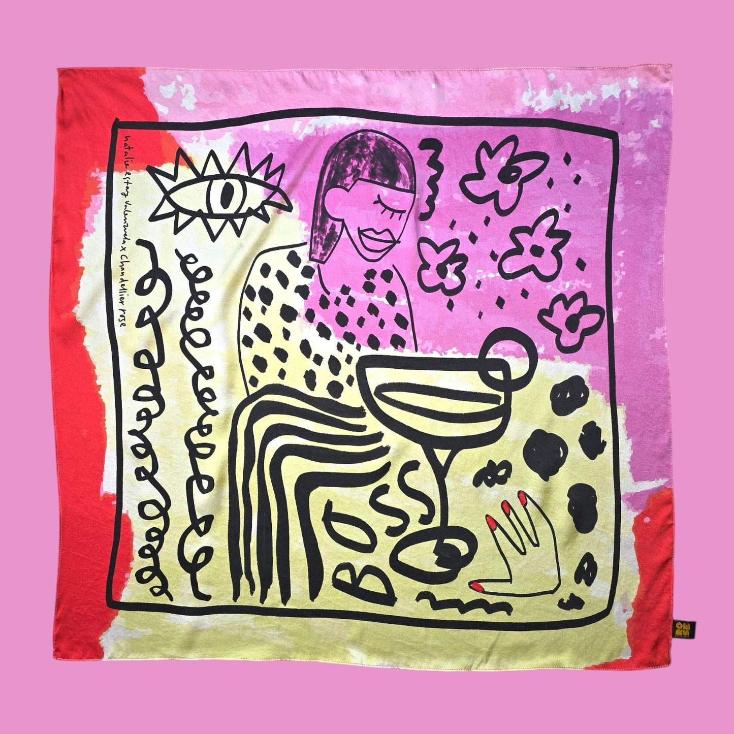 Spicy Margarita - Spicy red silk scarf